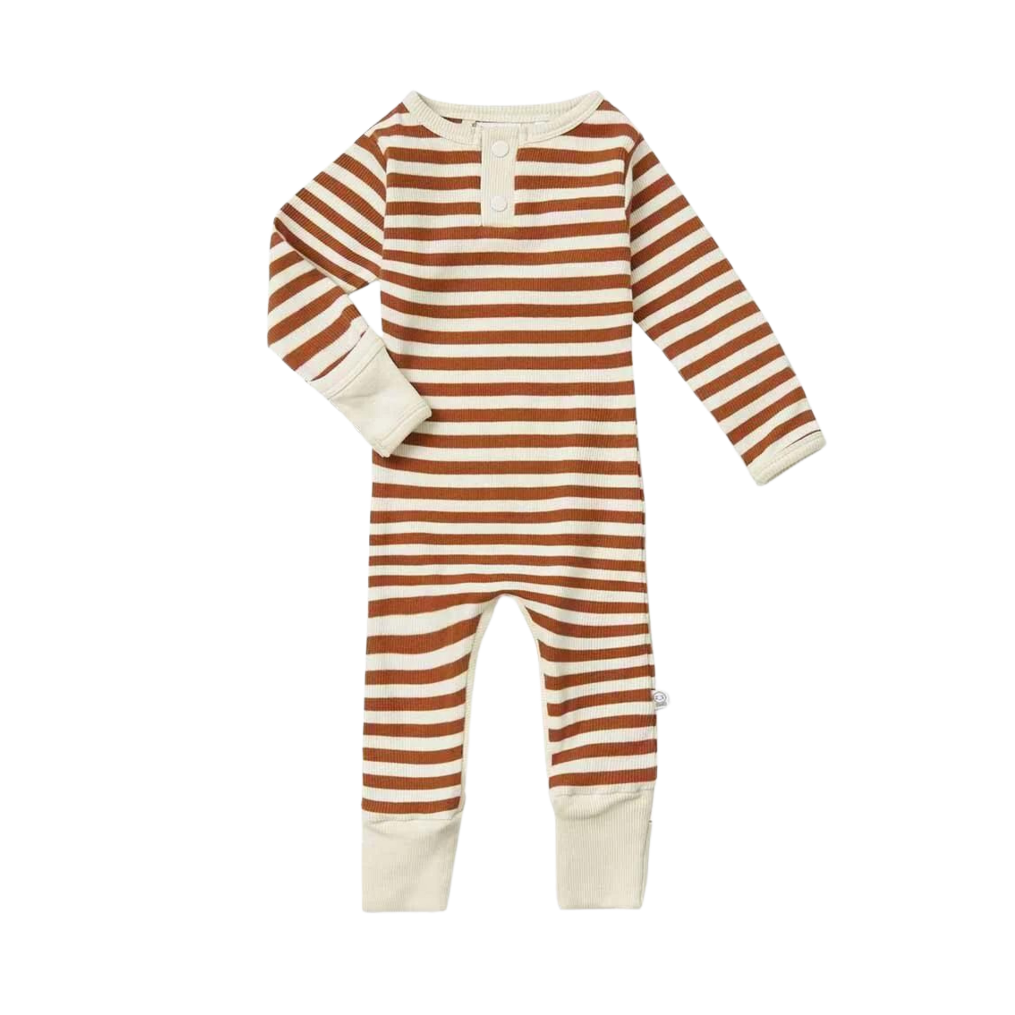 Biscuit Stripe Organic Growsuit