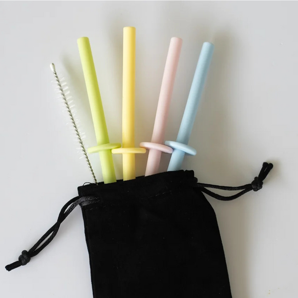 Silicone Straw Set (4) - Pastel