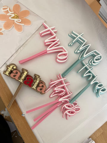 Number Cake topper