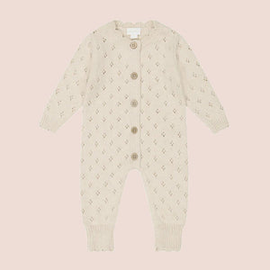 Emily Knitted Onepiece - Light Oatmeal Marle
