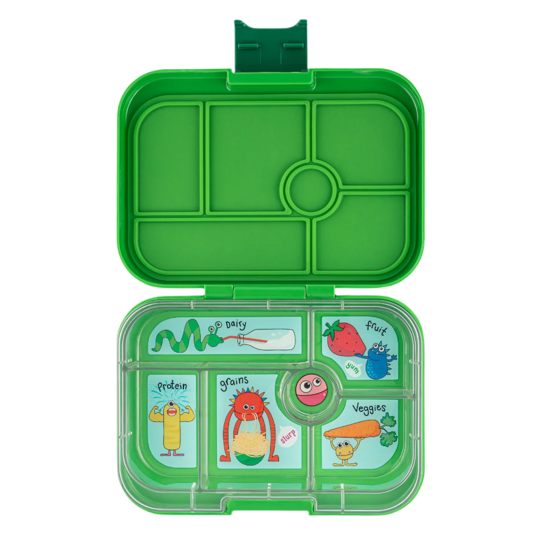 Leakproof Bento Box for Kids Jurassic Green (Funny Monsters)