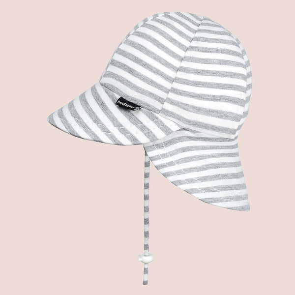Legionnaire Flap Sun Hat - Grey Stripe