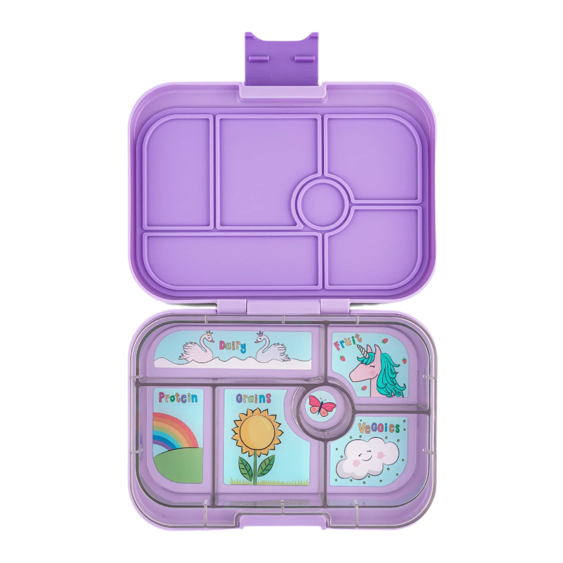 Leakproof Bento Lunch Box for Kids - Yumbox Lavande Purple (Unicorn)