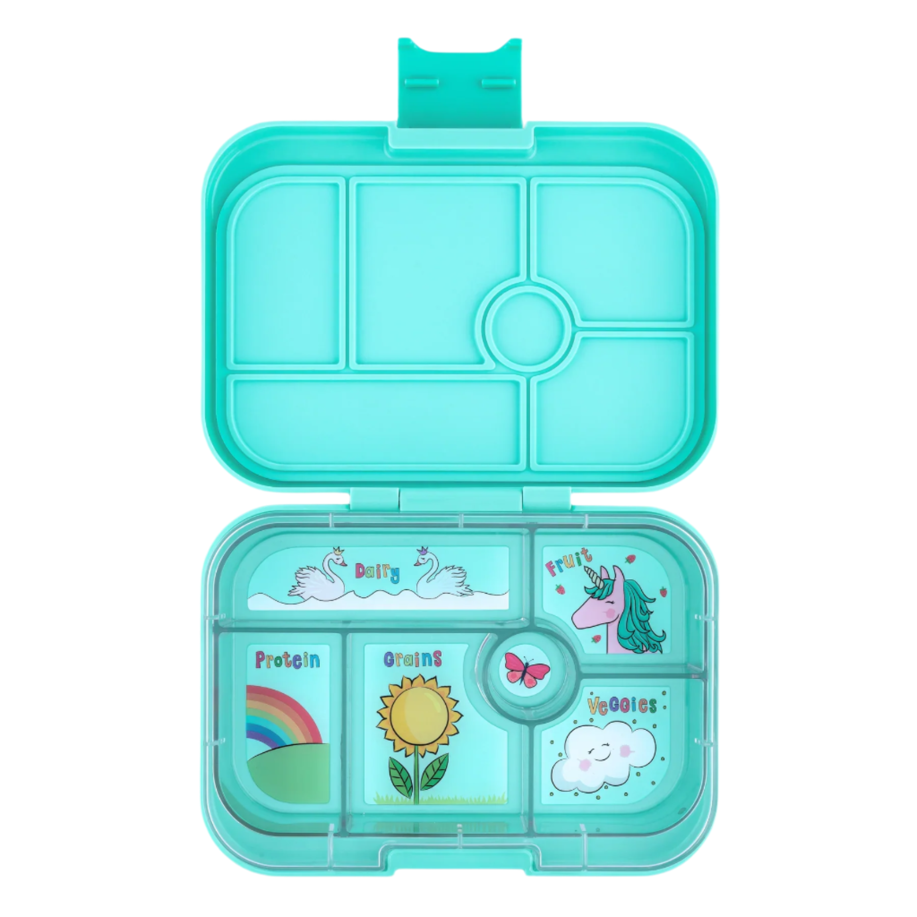 Leakproof Bento Lunch Box for Kids - Yumbox Miami Aqua (Unicorn)