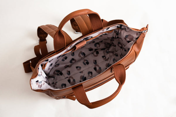 Banksia Nappy bag convertible tote/backpack - BLACK