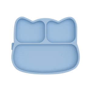 Cat Stickie Plate - Powder Blue