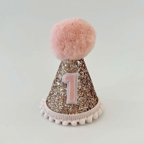 Rose Gold and Pink Birthday Party Hat