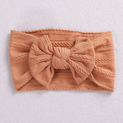 Cable Knit Bow Headbands - Solid Colours