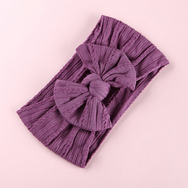 Cable Knit Bow Headbands - Solid Colours