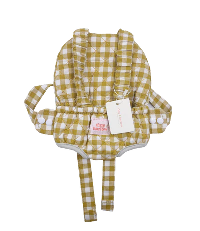 Doll's Baby Carrier - Mustard Gingham