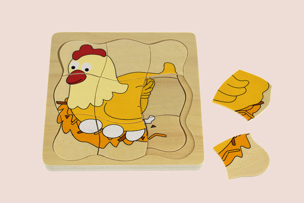 Chicken Lifecycle 4 Layers Puzzle