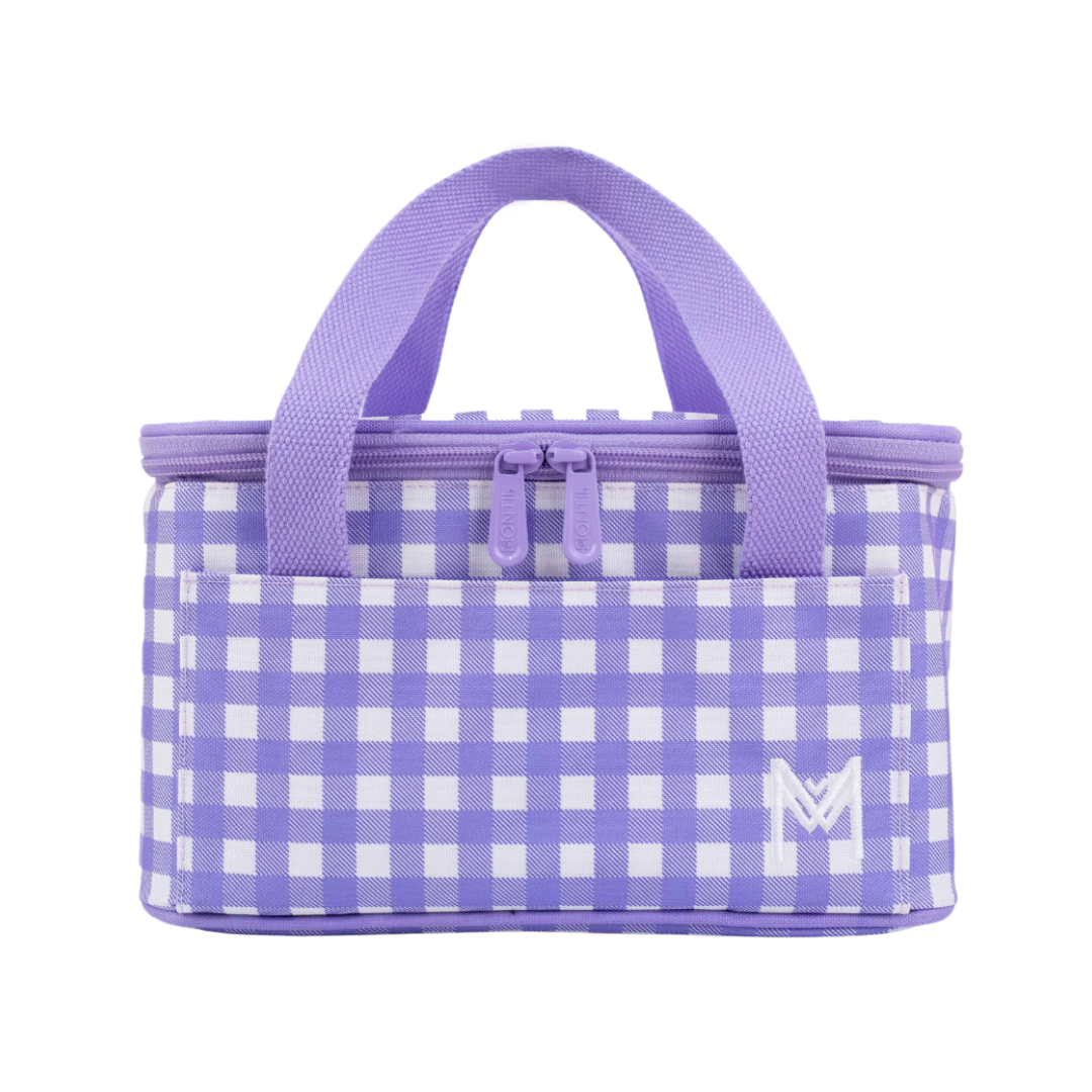 Insulated Cooler Bag - Purple Gingham
