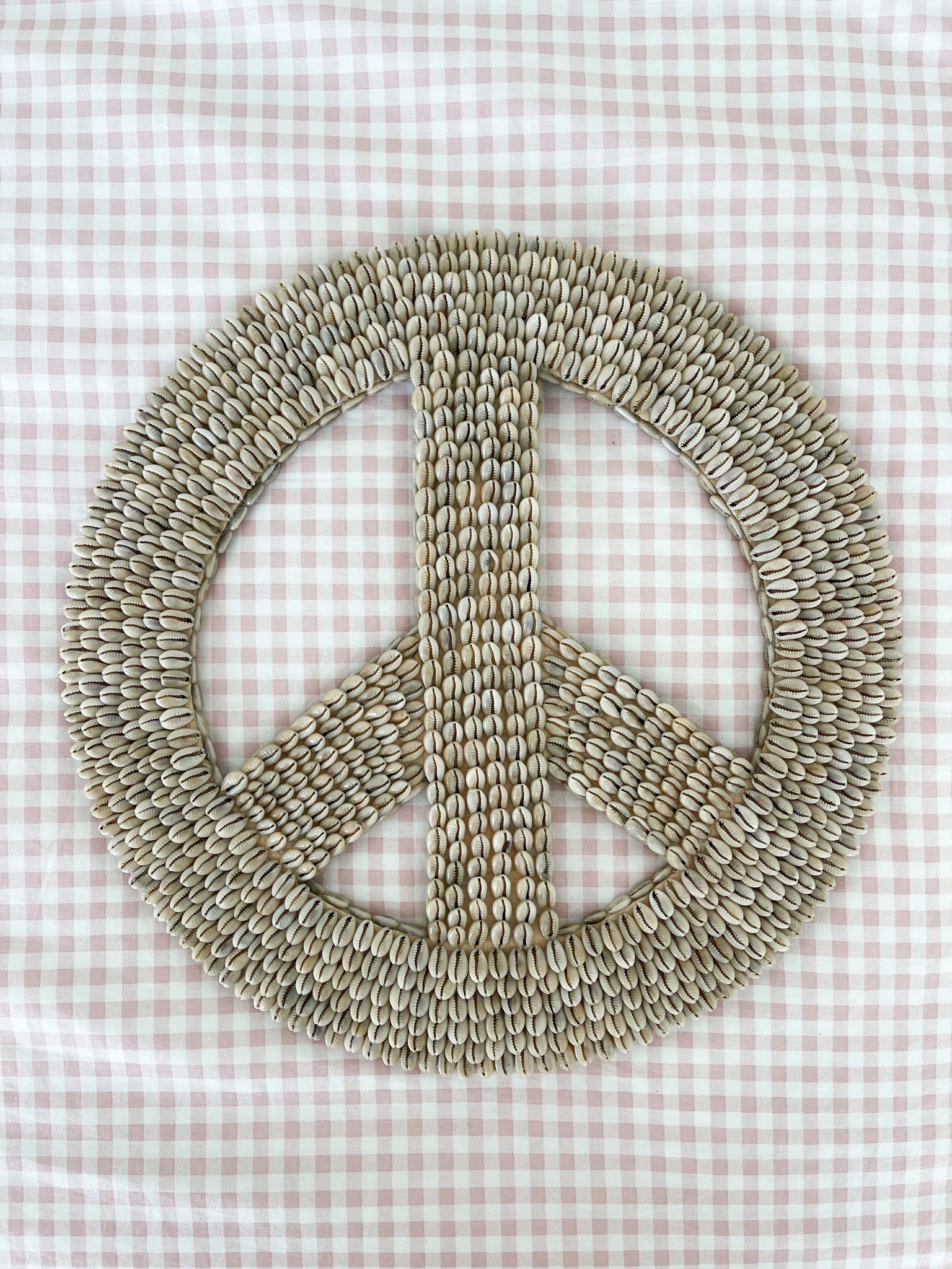 Shell Peace Sign wall hanging