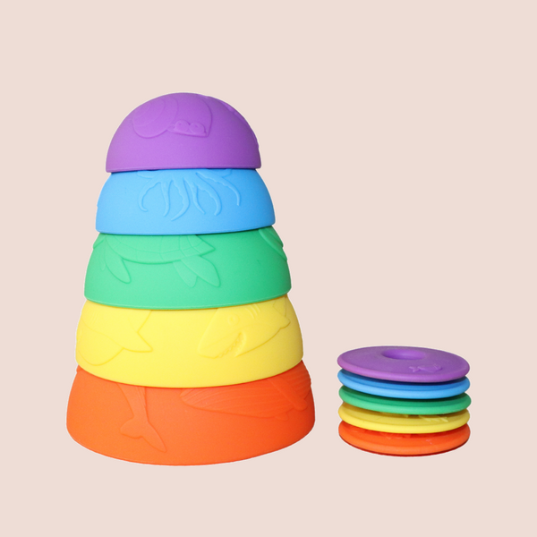 Ocean Stacking Cups - Rainbow Bright